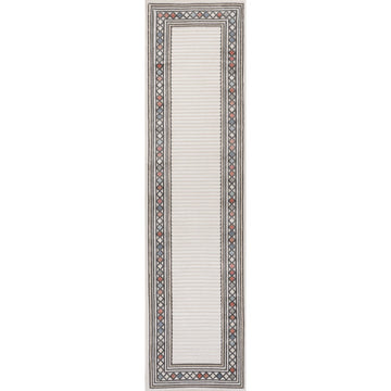Sebastian High-low Modern Diamond Border Indoor/Outdoor Area Rug